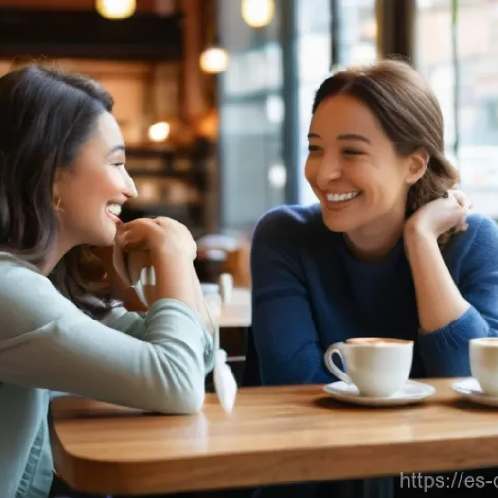 디지털 번아웃 예방을 위한 소규모 모임의 중요성 - **Prompt:** "A warm and inviting scene of two female friends in their late 20s to early 30s having a...